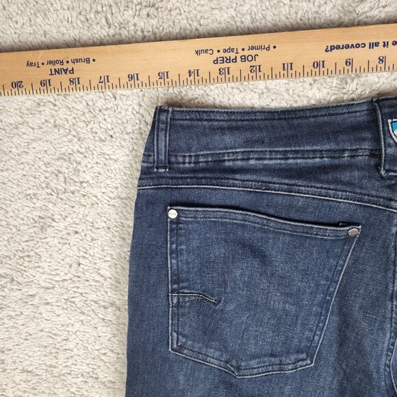 KUHL Mens Denim Klassik 32x32 Blue Jeans Straight Fit Cargo Pants Indigo Dye REI - Picture 8 of 9